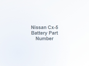 Nissan Cx 5 Battery Part Number Compatibility