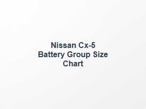 Nissan Cx 5 Battery Group Size Chart